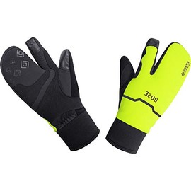 GOREWEAR GORE-TEX INFINIUM™ Thermo Split Gloves, Black/Neon Yellow, 10