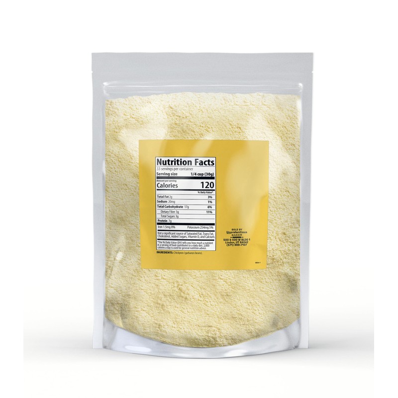 Unpretentious Chickpea Flour, 2.2 lb, Made from Garbanzo Beans, Gluten-Free,