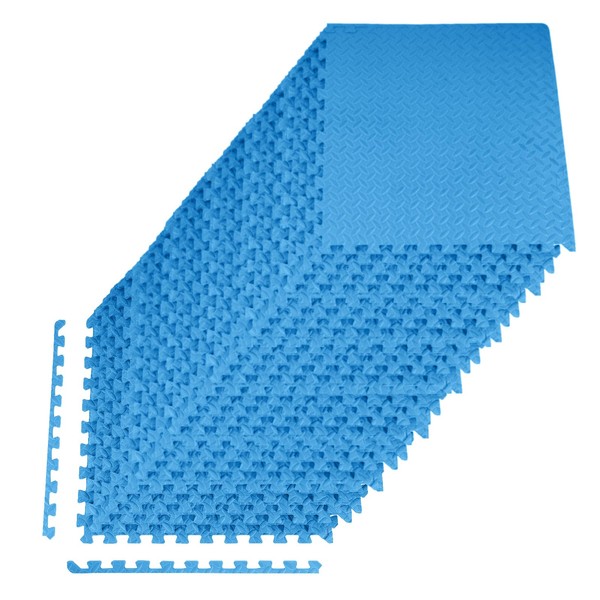 【Updated】 Gym Mat, 1/2" Thick EVA Foam Exercise Mat, 36-Pack