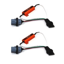 e-auto fun Genuine T20 Universal LED Turn Signal Replacement Socket Unit 3 Ohm 2 Pieces for LED Turn Signals for High Fla Protection