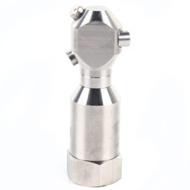 Pressure Washer Sewer Jetter Nozzle, Surface Cleaner Parts, Hose Sweeper Nozzle, 304 Stainless Steel Drain Jet Hose Nozzle 1 inch Internal Thread Sewer Jetter Nozzle for Drain Jetting Clog Remover