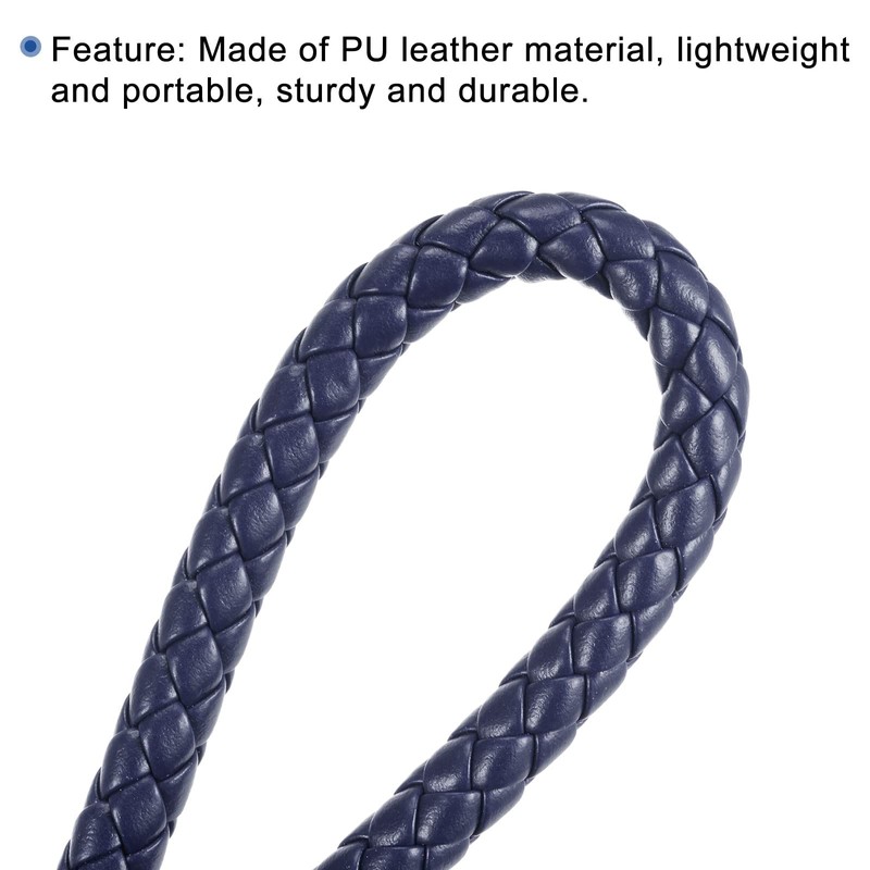PATIKIL Braided Leather Keychain, 3 Pack PU Key Ring Woven