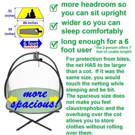 SansBug Instant Pop up Mosquito Net Tent for 1 Person (Tarp Floor)