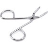 Silver Stainless Steel Eyebrow Scissors Tweezers,Elbow Pliers Clip Scissors,Flat Tip