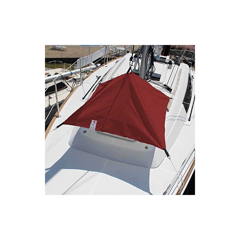 SOGEMAN Burgundy Red Hatch Umbrella for Sailboat | Protect open