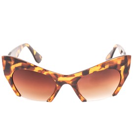 KISS NIKITA Women's Sunglasses - Thick Pointed Cat Eye Frame for Seductive & Distinctive Look - UV400 Lenses Sun Protection - Retro with Modern Touch & Stylish Elegance, Havana V1, Unit size