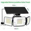 intelamp Solar Flood Lights Outdoor Waterproof, 2 Pack 6000mAh 1200LM