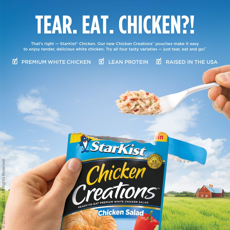 StarKist Chicken Creations, Chicken Salad, Single Serve Pouch, 2.6 oz