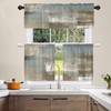Shrahala Taupe Squares Texture Kitchen Valances, Grey and Beige Abstract