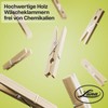 Luna® Wooden Clothes Pegs, Shatterproof, Wooden Pegs, Large 7.5 cm,