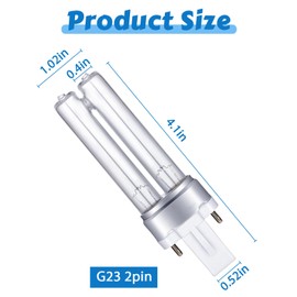 2 Pack LB4000 Bulb Compatible with Germ Guardian LB4000 Air Purifier,Replace AC4300BPTCA, AC4825, AC4850, AC4850PT, AC4900, AC4900CA, AC5300B, AC5350B, AC5350