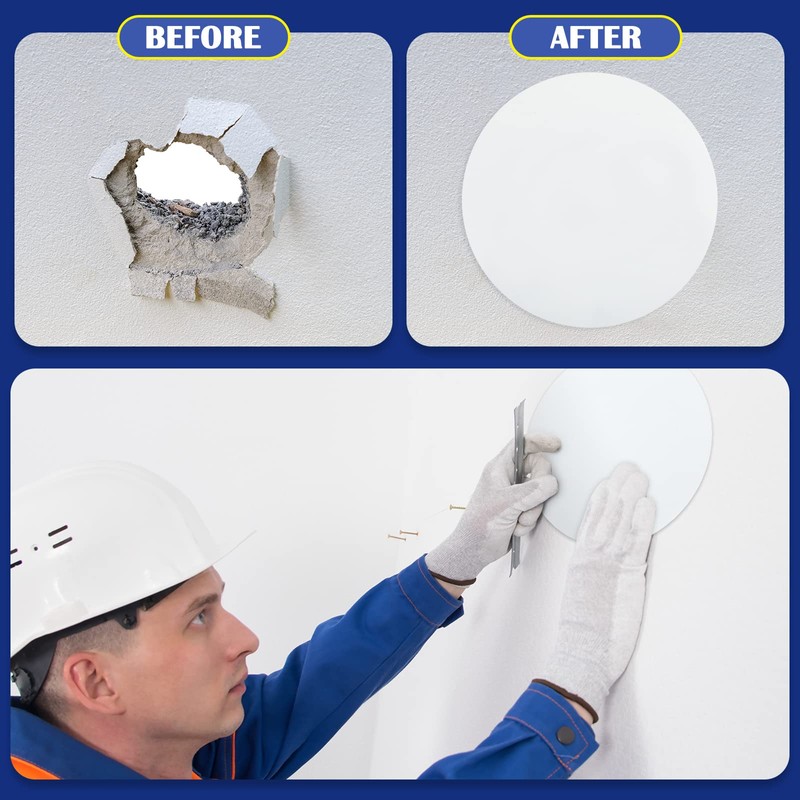 Sosation 6 Pcs Plastic Flat Blank Plate Wall Hole Cover