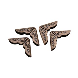 50 Pieces of Book Corner Protector, Antique Bronze Corner Protector, Used for Scrape booking Vintage Album Diary(C086Green bronze)