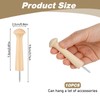 10 Pcs Wooden Shaker Peg Screw-On Wood Hook Shaker Pegs,