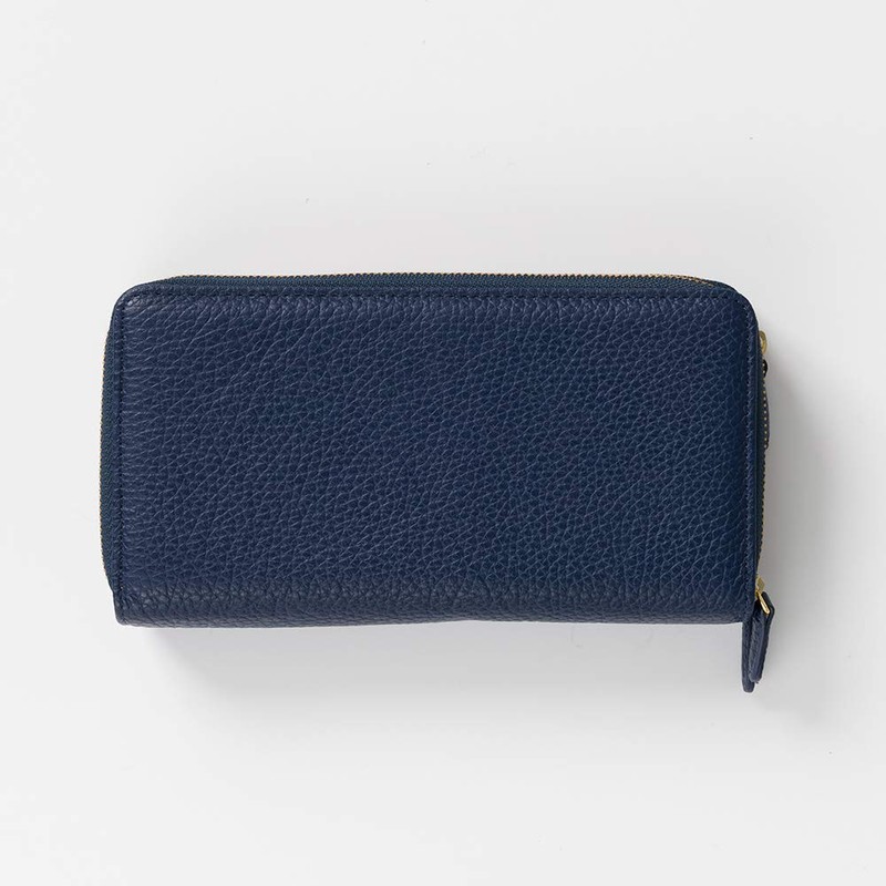 Chiocciola Italian Leather Long Wallet, Three-Layer, Round Zipper, Genuine Leather,