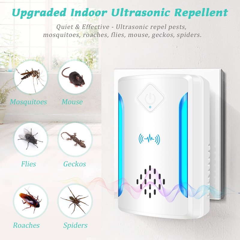 BOZFLY Ultrasonic Pest & Insect Repeller, Upgraded Indoor Ultrasonic Repellent