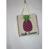 Unbranded Hello Summer Pineapple & Pom-Poms Graphic Canvas Cotton Multipurpose