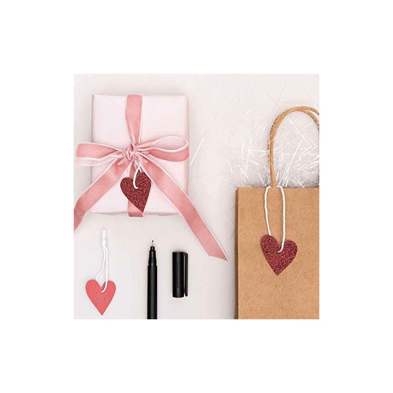 Rico Design 24 red heart pendants S.