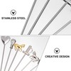 Artibetter 6pcs Stainless Steel Cocktail Pick Set Fruit Stick Martini