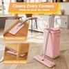 JOYMOOP Pink Mop and Bucket with Wringer Set for Home,