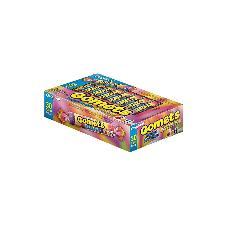 Gomets Assorted Fruit Flavoured Jelly Rolls Bala De Gomas 30