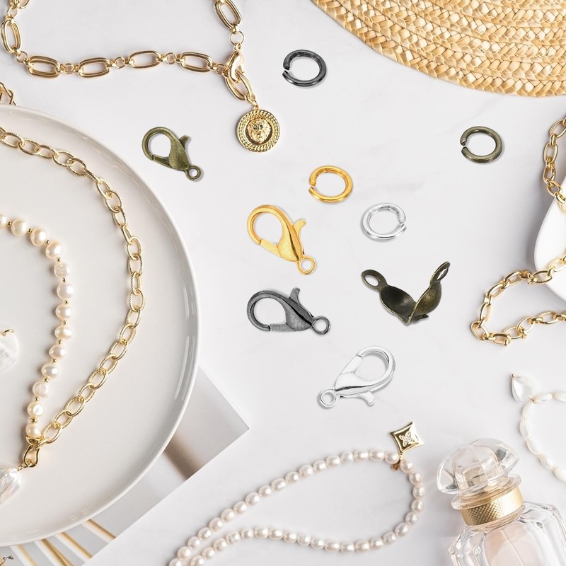 PATIKIL Jewelry Making Accessories Set, 500 Pcs Gold Alloy Round