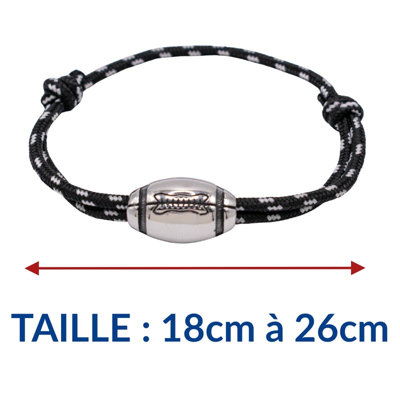 Ernestine - Bracciale rugby - misura regolabile, regalo festa del