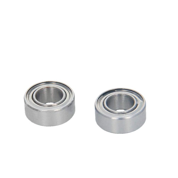 Othmro Deep Groove Ball Bearings, Stainless Steel, 0.2 x 0.4 x 0.2 inches (5 x 10 x 4 mm), SMR105ZZ Precision P0Z1, 2 Pieces Bearings, Mini Bearings, Ball Bearings, Double Shielded Steel Balls, Repair Parts, Silver, For Machine Tools and Electronics, Min