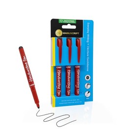 MANUSCRIPT Handwrititing Pens (3 Pack, Black)