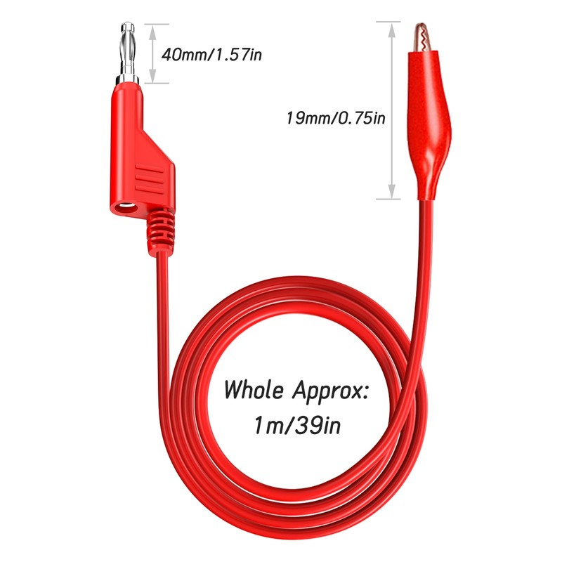Cleqee Banana Plug Test Leads 4mm Stackable Banana Plug to