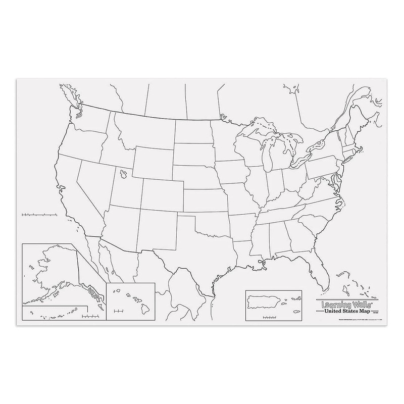 Pacon PAC78760 United States Giant Map, 48" Width, 72" Length,
