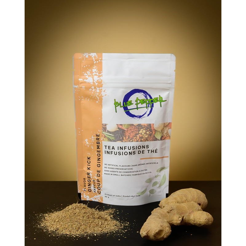 Blue Pepper Ginger Kick Tea Infusion Blend - Premium Ginger