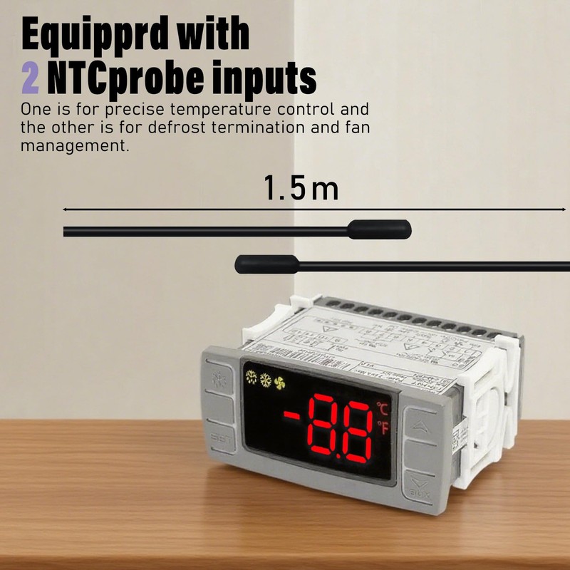 Replacement for Dixell XR06CX-4N1F1 Temperature Controller, Fit for 120V 50-60Hz