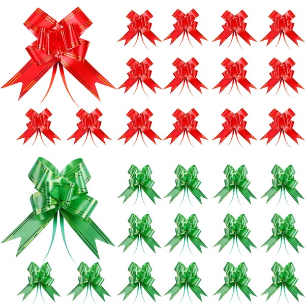 Zngou 30 Pcs Wrap Pull Bows Medium Wrap Bows Set
