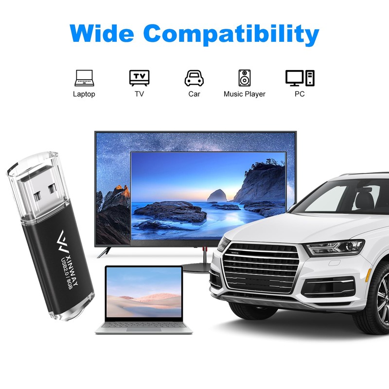 XinwaY Memory Stick 8GB USB Flash Drive Thumb Drives Data