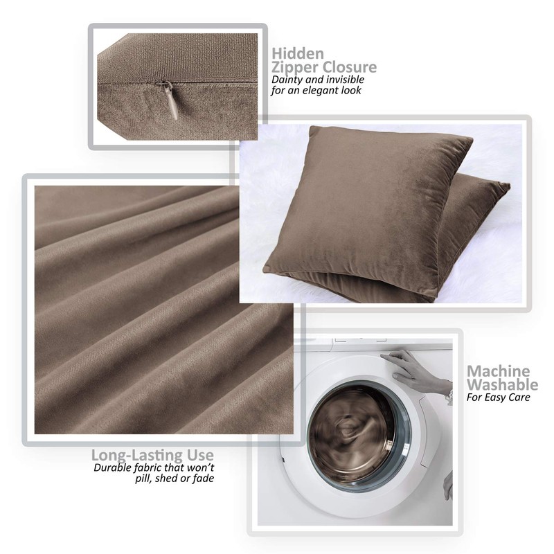 Nestl Throw Pillow Covers, Cozy Velvet Decorative Outdoor Pillow Covers
