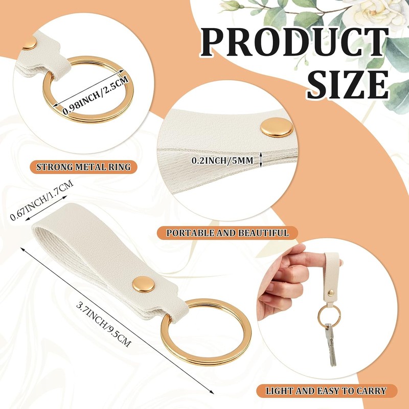 100 Pcs Leather Key Fobs Kit Blanks DIY Laser Engraving