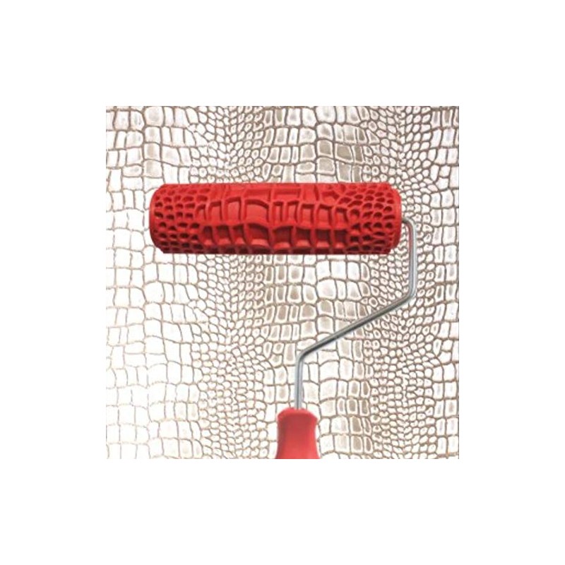 7 Inch Embossed Paint Roller for Walls – Crocodile Pattern