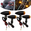 DREAMIZER 4pcs Motorcycle Indicator Light Front Rear Ball Shape Indicator