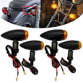 DREAMIZER 4pcs Motorcycle Indicator Light Front Rear Ball Shape Indicator Lights Front Rear Lights Waterproof Shockproof Universal for Motorcycle Scooter Cruiser Chopper Virago 535 XV 950