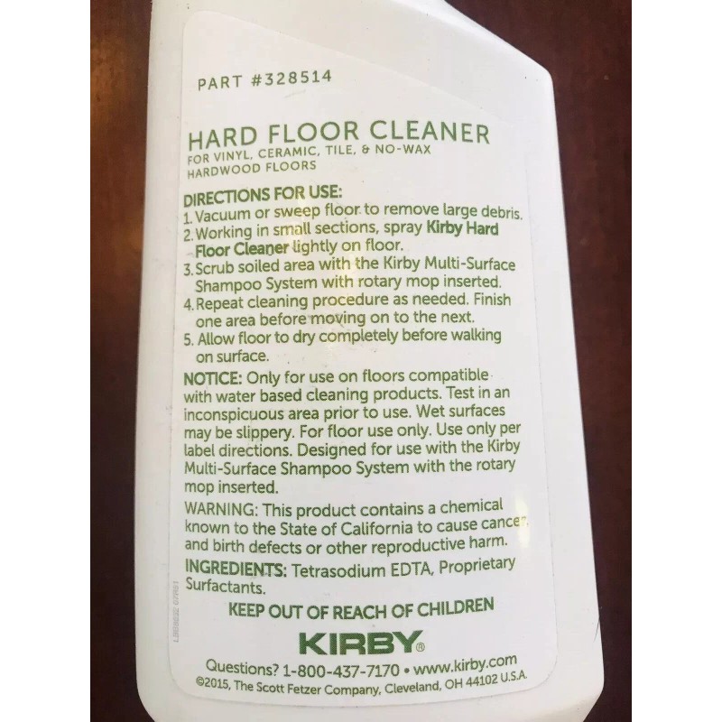 Kirby Hard Floor Cleaner ~ Ready To Use ~ 12