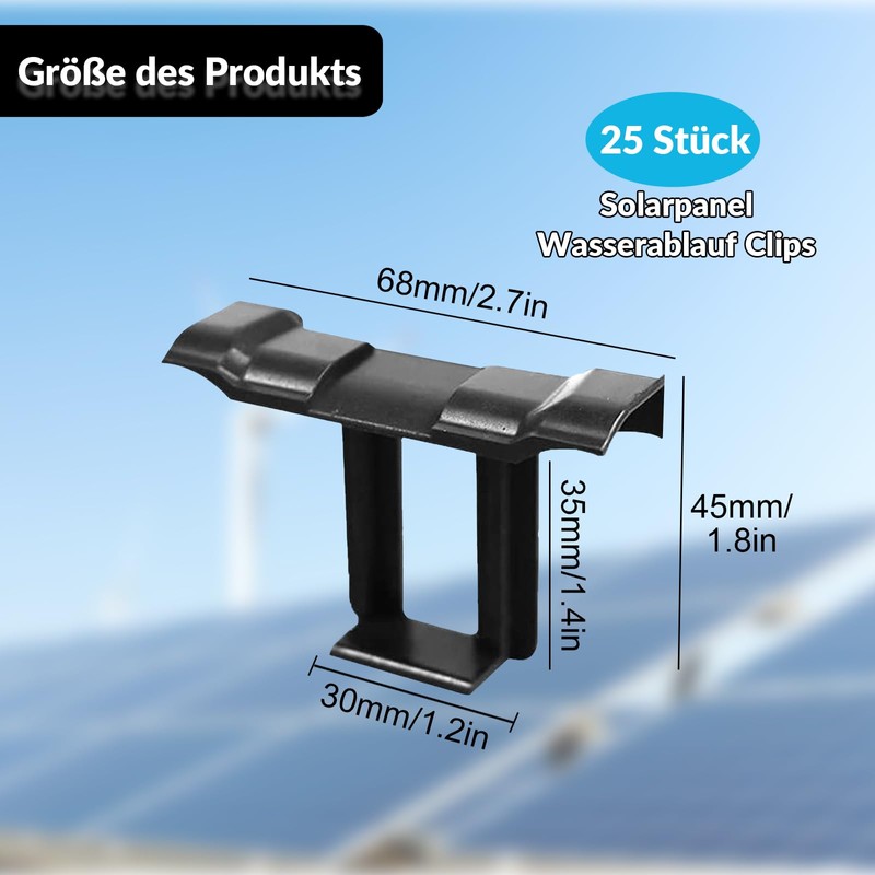 Cfcyhla Pack of 25 Solar Panel Water Drain Clips 35