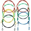 8 Pack Safety Stainless Steel Tethers,Colorful Coated Security Tether Lanyard