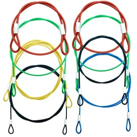 8 Pack Safety Stainless Steel Tethers,Colorful Coated Security Tether Lanyard Kit Cable Wire Compatible with Gopro Hero All Editions,Action Camera Series Devices and Other Applicable Equipment