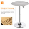 Yaheetech Round Pub Table Height Adjustable with 360 Swivel MDF