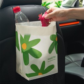 KeenEcho Disposable Car Garbage Bin Bags, Vomit Trash Bags made with Recycled HDPE for Boat, Plane, Travel, Camping, Bedroom, Study Room, Office and Car, 20 pcs