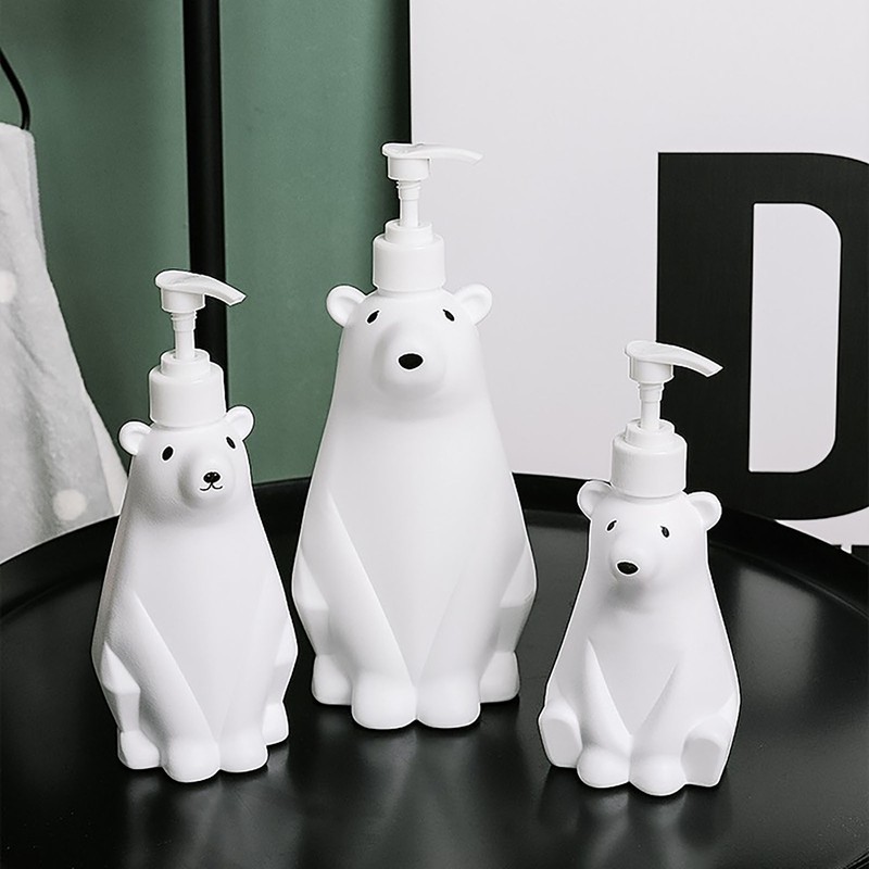 Soap Dispenser Bottle Cute Bear Shape Large Capacity Pump Dispenser