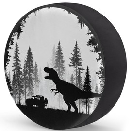 Spare Tire Cover for RV Trailer,Dinosaur Waterproof Sun Leather Wheel Cover,Camper Spare Tire Covers Fit for Jeep Travel Trailer SUV Truck Accessories (17 in for Diameter 31” - 33”),F-5