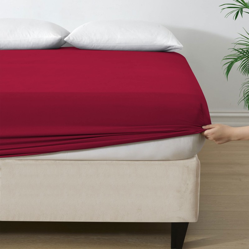 AMEHA Super King Fitted Sheet 25 cm Deep Soft Brushed