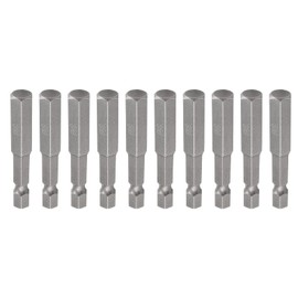 LDEXIN 10Pcs Hex Head Allen Wrench Drill Bit Set, S2 Steel Magnetic Hex Bits H8.0 Hex Head Screwdriver Bits, 1/4" Hex Shank, 2 Inch Length
